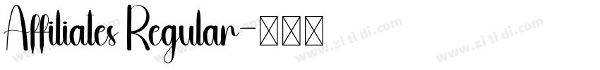 Affiliates Regular字体转换